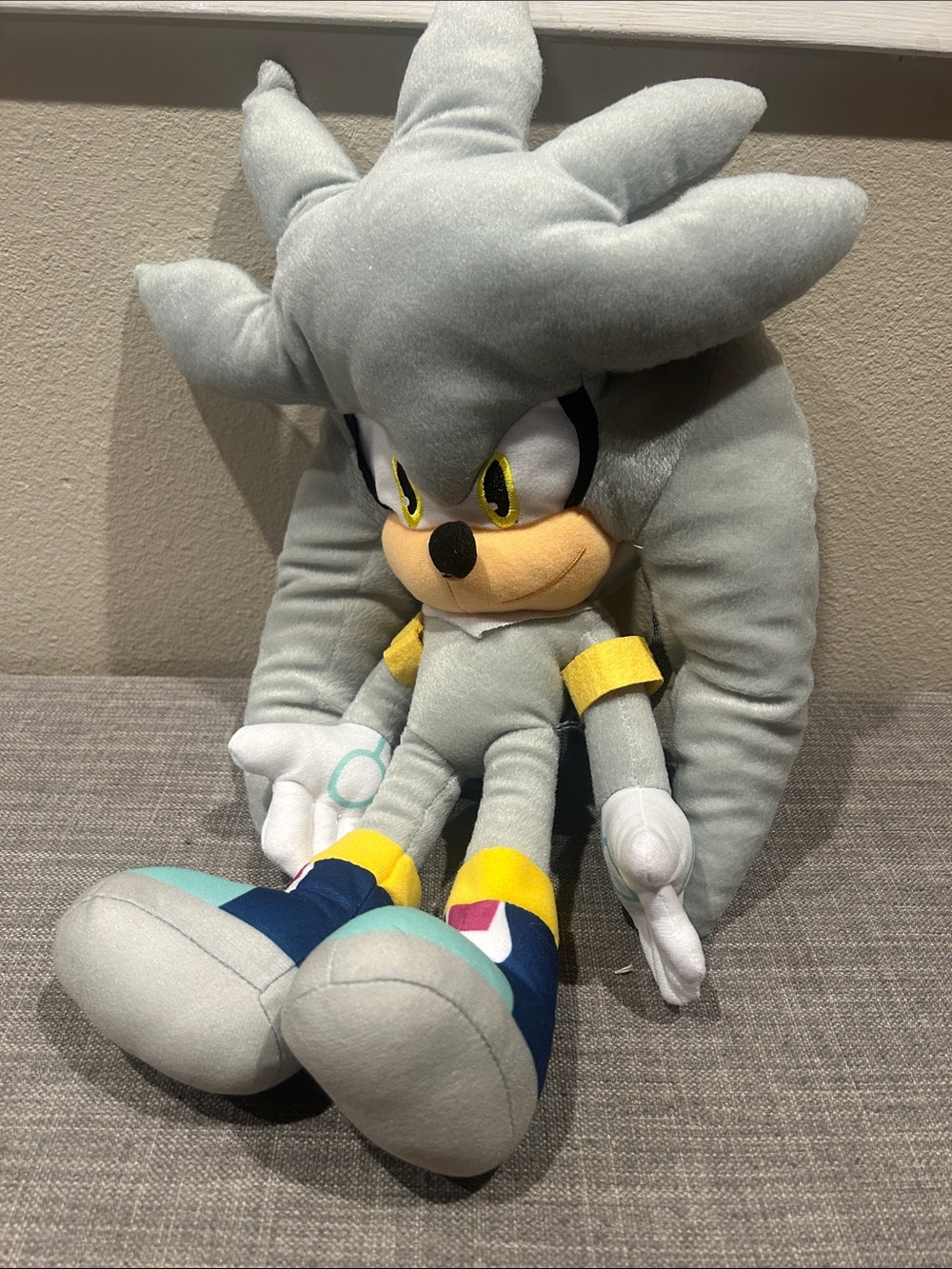 Sonic the Hedgehog Plush Backpack Silver
